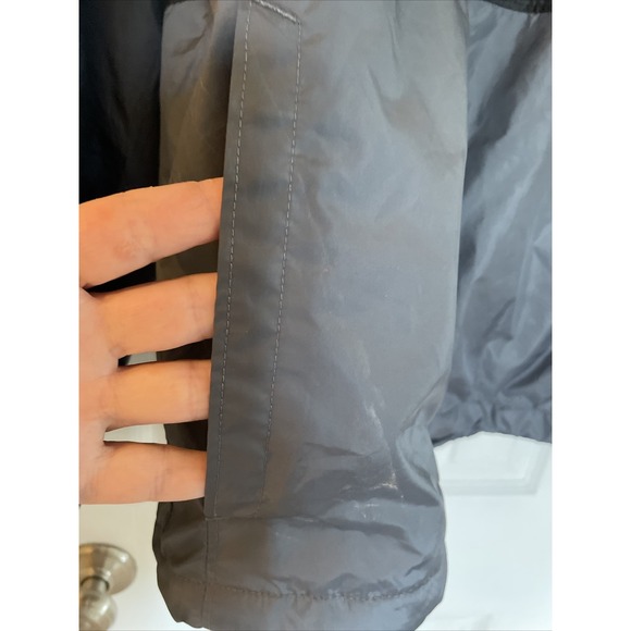 Columbia Men's Lined Wind Breaker Hooded Black / Gray Size Medium - Picture 4 of 8